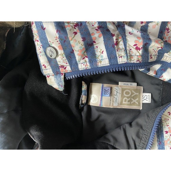 ROXY Torah Bright liberty XS jacket stripe floral Hood - Picture 3 of 4